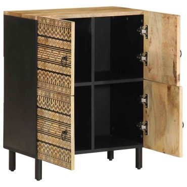 vidaXL Μπουφές 60x33,5x75cm από Μασίφ Ακατέργαστο Ξύλο Μάνγκο