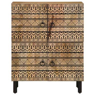 vidaXL Μπουφές 60x33,5x75cm από Μασίφ Ακατέργαστο Ξύλο Μάνγκο