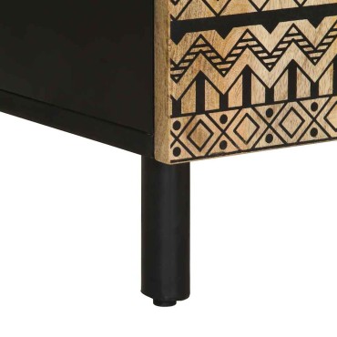 vidaXL Μπουφές 60x33,5x75cm από Μασίφ Ακατέργαστο Ξύλο Μάνγκο