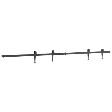 vidaXL Κιτ συρόμενης πόρτας γραφείου 183 cm από ανθρακούχο χάλυβα