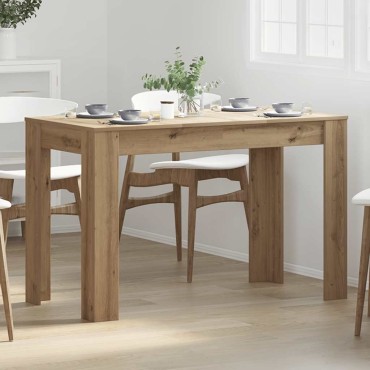 vidaXL Τραπεζαρία Αρτισιανή Δρυς 120x60x76cm από Επεξεργασμένο Ξύλο 1 τεμ.