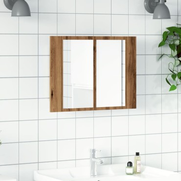vidaXL Καθρέφτης Ντουλάπι Αρτισιανή Δρυς 60x12x45cm Επεξ. Ξύλο 1 τεμ.