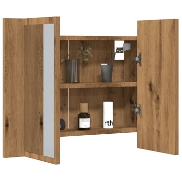 vidaXL Καθρέφτης Ντουλάπι Αρτισιανή Δρυς 60x12x45cm Επεξ. Ξύλο 1 τεμ.