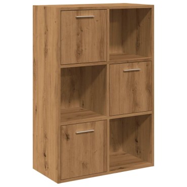 vidaXL Βιβλιοθήκη Τεχνίτης Δρυς 60,5x30x90cm Επεξεργασμένο Ξύλο 1 τεμ.