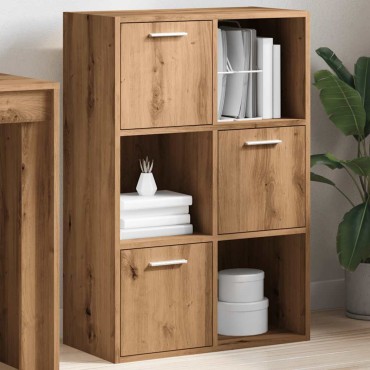 vidaXL Βιβλιοθήκη Τεχνίτης Δρυς 60,5x30x90cm Επεξεργασμένο Ξύλο 1 τεμ.