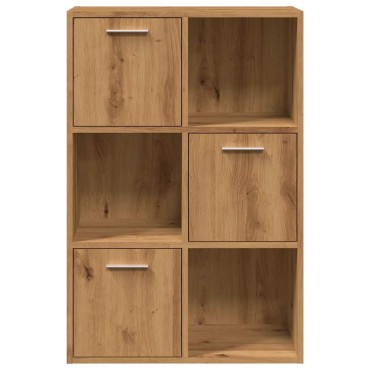 vidaXL Βιβλιοθήκη Τεχνίτης Δρυς 60,5x30x90cm Επεξεργασμένο Ξύλο 1 τεμ.