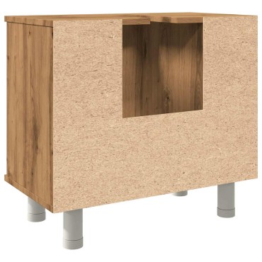 vidaXL Ντουλάπι μπάνιου Δρυς τεχνίτης 60x32x53,5cm Κατασκευασμένο ξύλο