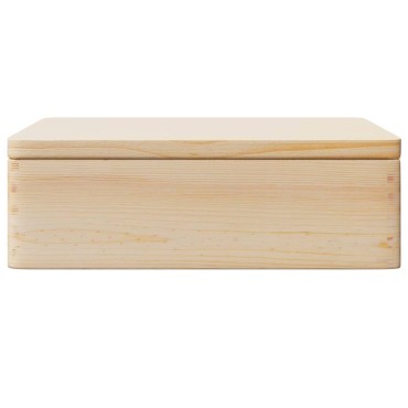 vidaXL Ξύλινο κουτί με καπάκι 40x30x13 cm από μασίφ ξύλο πεύκο