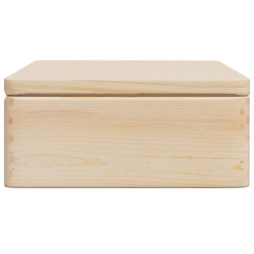 vidaXL Ξύλινο κουτί με καπάκι 40x30x13 cm από μασίφ ξύλο πεύκο