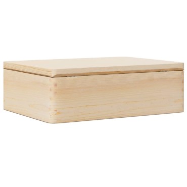 vidaXL Ξύλινο κουτί με καπάκι 40x30x13 cm από μασίφ ξύλο πεύκο
