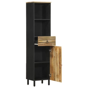 vidaXL Ντουλάπι Μπάνιου 38x33,5x160cm από Μασίφ Ξύλο Μάνγκο