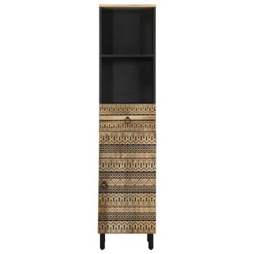 vidaXL Ντουλάπι Μπάνιου 38x33,5x160cm από Μασίφ Ξύλο Μάνγκο