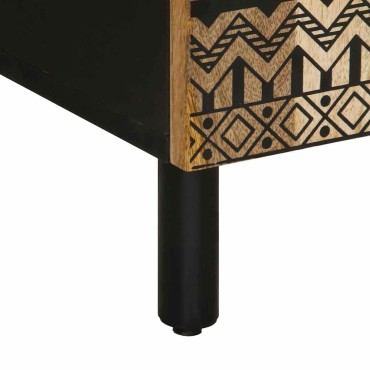 vidaXL Ντουλάπι Μπάνιου 38x33,5x160cm από Μασίφ Ξύλο Μάνγκο