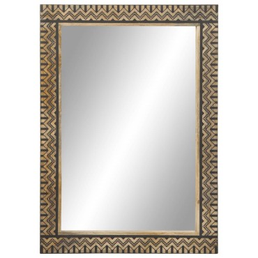 vidaXL Καθρέφτης Μπάνιου 50x70cm από Μασίφ Ξύλο Μάνγκο/Γυαλί