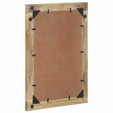 vidaXL Καθρέφτης Μπάνιου 50x70cm από Μασίφ Ξύλο Μάνγκο/Γυαλί
