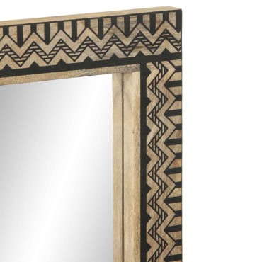 vidaXL Καθρέφτης Μπάνιου 50x70cm από Μασίφ Ξύλο Μάνγκο/Γυαλί