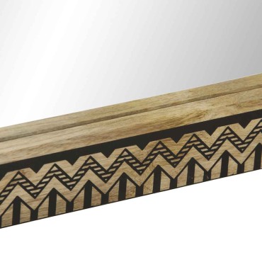 vidaXL Καθρέφτης Μπάνιου 50x70cm από Μασίφ Ξύλο Μάνγκο/Γυαλί