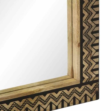 vidaXL Καθρέφτης Μπάνιου 50x70cm από Μασίφ Ξύλο Μάνγκο/Γυαλί