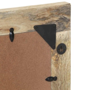 vidaXL Καθρέφτης Μπάνιου 50x70cm από Μασίφ Ξύλο Μάνγκο/Γυαλί