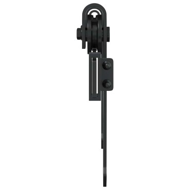 vidaXL Κιτ συρόμενης πόρτας γραφείου 244 cm από ανθρακούχο χάλυβα