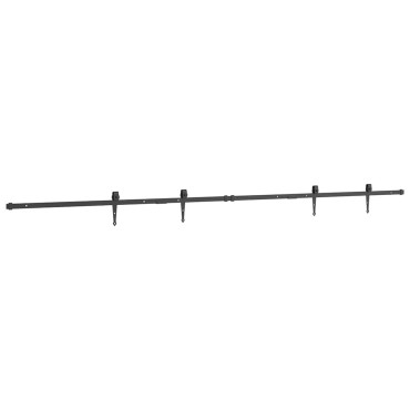 vidaXL Κιτ συρόμενης πόρτας γραφείου 244 cm από ανθρακούχο χάλυβα