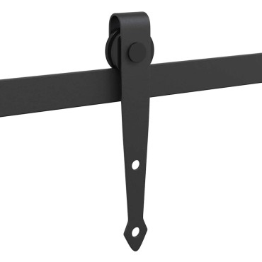 vidaXL Κιτ συρόμενης πόρτας γραφείου 244 cm από ανθρακούχο χάλυβα