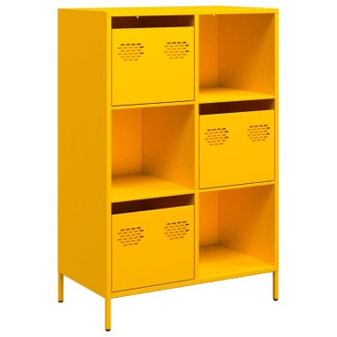 vidaXL Ντουλάπι Μουσταρδί 68x39x103,5cm από Ατσάλι 1 τεμ.
