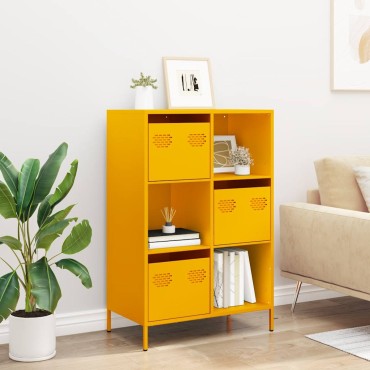 vidaXL Ντουλάπι Μουσταρδί 68x39x103,5cm από Ατσάλι 1 τεμ.