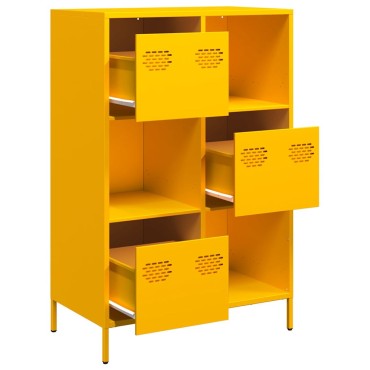 vidaXL Ντουλάπι Μουσταρδί 68x39x103,5cm από Ατσάλι 1 τεμ.