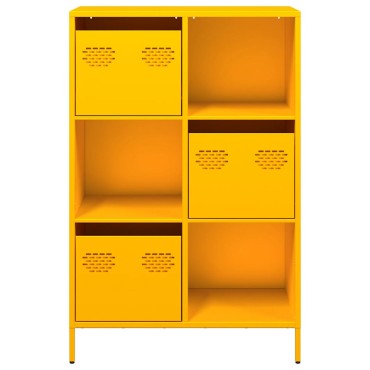 vidaXL Ντουλάπι Μουσταρδί 68x39x103,5cm από Ατσάλι 1 τεμ.