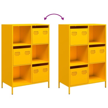 vidaXL Ντουλάπι Μουσταρδί 68x39x103,5cm από Ατσάλι 1 τεμ.