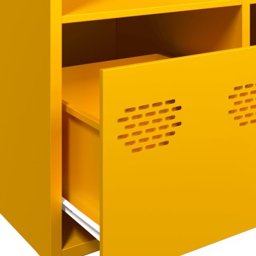 vidaXL Ντουλάπι Μουσταρδί 68x39x103,5cm από Ατσάλι 1 τεμ.