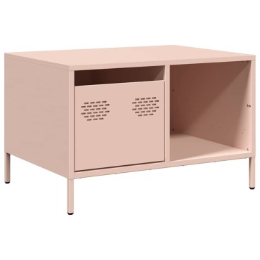 vidaXL Τραπεζάκι Σαλονιού Ροζ 68,5x50x43,5cm από Χάλυβα Ψυχρής Έλασης 1 τεμ.
