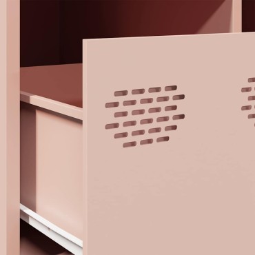 vidaXL Τραπεζάκι Σαλονιού Ροζ 68,5x50x43,5cm από Χάλυβα Ψυχρής Έλασης 1 τεμ.