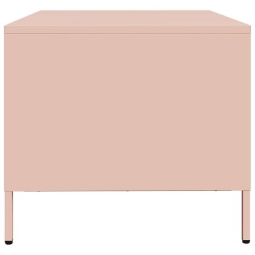 vidaXL Τραπεζάκι Σαλονιού Ροζ 68,5x50x43,5cm από Χάλυβα Ψυχρής Έλασης 1 τεμ.