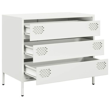 vidaXL Ντουλάπι Λευκό 68x39x58,5cm από Χάλυβα Ψυχρής Έλασης 1 τεμ.