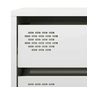 vidaXL Ντουλάπι Λευκό 68x39x58,5cm από Χάλυβα Ψυχρής Έλασης 1 τεμ.