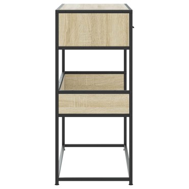 vidaXL Τραπέζι Κονσόλα Sonoma Δρυς 90x35x80cm Επεξεργασμένο Ξύλο 1 τεμ.