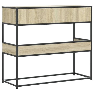 vidaXL Τραπέζι Κονσόλα Sonoma Δρυς 90x35x80cm Επεξεργασμένο Ξύλο 1 τεμ.