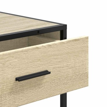 vidaXL Τραπέζι Κονσόλα Sonoma Δρυς 90x35x80cm Επεξεργασμένο Ξύλο 1 τεμ.