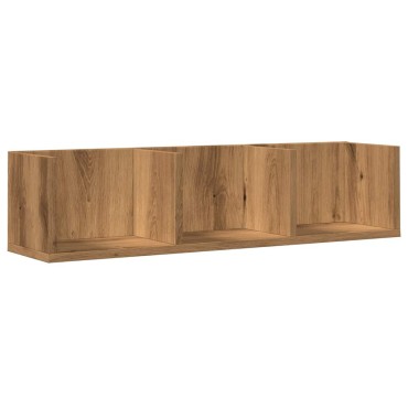 vidaXL Ράφι Τοίχου για CD Τεχνίτης Δρυς 75x18x18cm Μοριοσανίδα 1 τεμ.