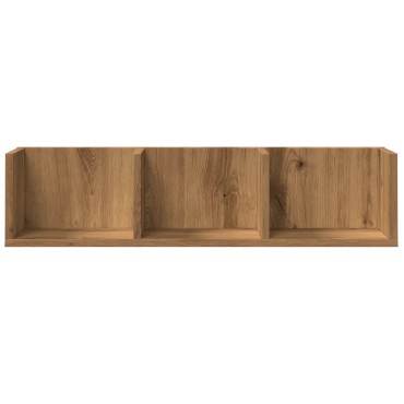 vidaXL Ράφι Τοίχου για CD Τεχνίτης Δρυς 75x18x18cm Μοριοσανίδα 1 τεμ.