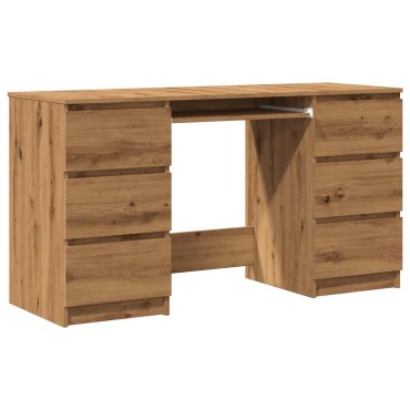 vidaXL Γραφείο Τεχνίτης Δρυς 140x50x77cm από Μοριοσανίδα 1 τεμ.