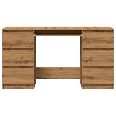 vidaXL Γραφείο Τεχνίτης Δρυς 140x50x77cm από Μοριοσανίδα 1 τεμ.