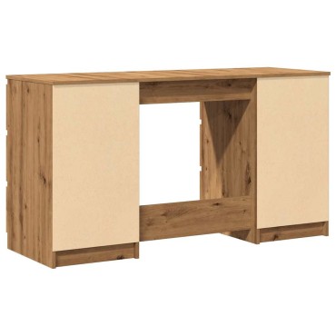 vidaXL Γραφείο Τεχνίτης Δρυς 140x50x77cm από Μοριοσανίδα 1 τεμ.