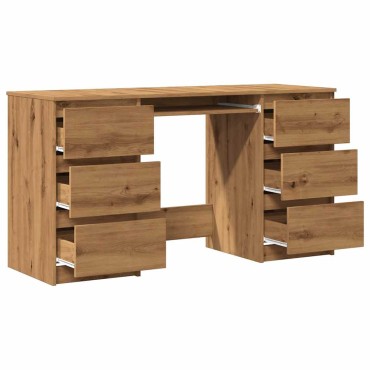 vidaXL Γραφείο Τεχνίτης Δρυς 140x50x77cm από Μοριοσανίδα 1 τεμ.