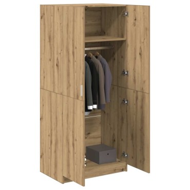 vidaXL Ντουλάπα Τεχνίτης Δρυς 90x52x200cm Επεξεργασμένο Ξύλο 1 τεμ.