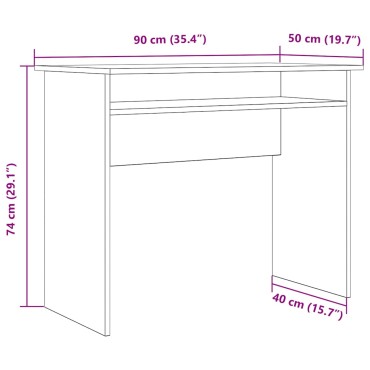 vidaXL Γραφείο Αρτισιανή Δρυς 90x50x74cm από Επεξεργασμένο Ξύλο 1 τεμ.