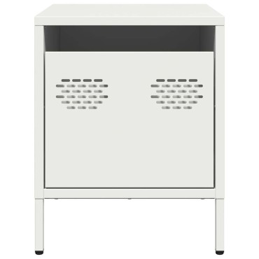vidaXL Κομοδίνα 2 τεμ. Λευκό 35x39x43,5cm Ατσάλι