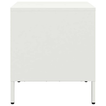 vidaXL Κομοδίνα 2 τεμ. Λευκό 35x39x43,5cm Ατσάλι